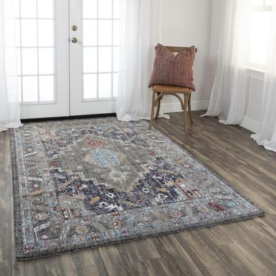 Alora Decor Sanction Ivory, Grey, Burgundy, Blue, and Gold Classical Rug