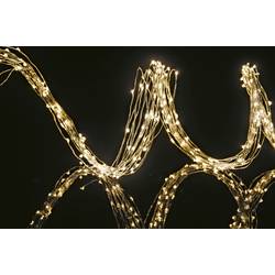 Hellum 577464 LED-Girlande Perlen Außen netzbetrieben Anzahl Leuchtmittel 192 LED Warmweiß Beleuchtete Länge: 2 m Timer