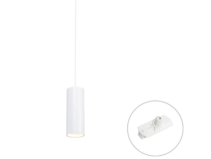 Suspension design blanche avec adaptateur rail monophasé inclus -