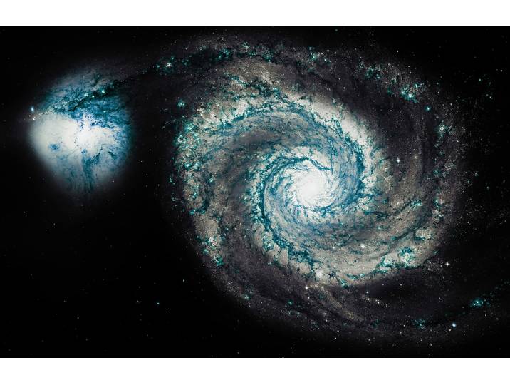Fototapete PAPERMOON WELTRAUM-GALAXIE PLANET UNIVERSUM SOLAR HIMMEL WELTALL , bunt, B:2m L:1,49m, Vlies, Tapeten, Fototapete
