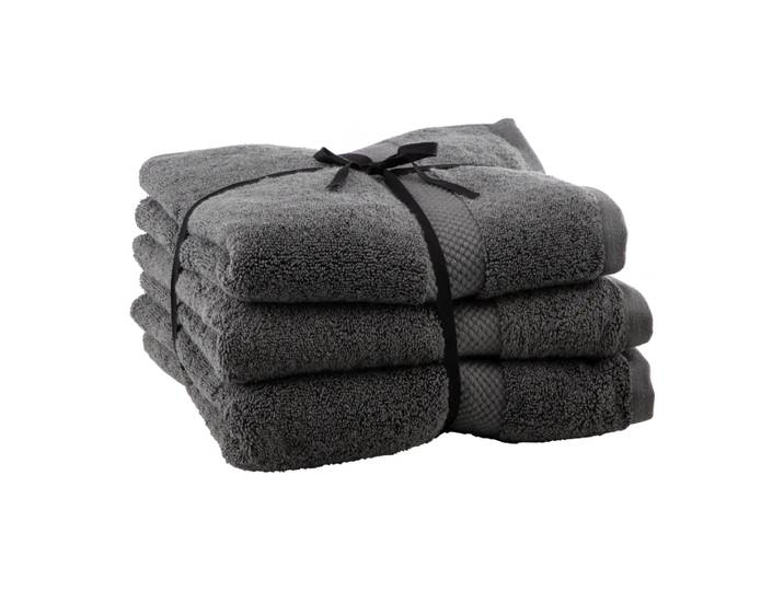 Handtuch Mila 2, Edy&liv, anthrazit, Baumwolle
