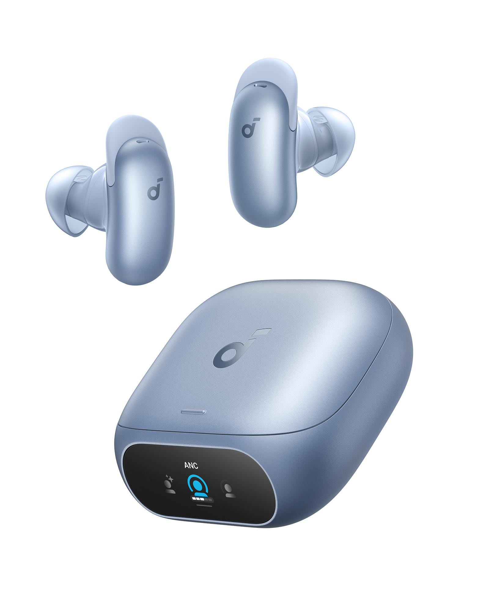 soundcore Liberty 5 Pro In-Ear Bluetooth-Kopfhörer Noise Cancelling Display; blau D1203G31