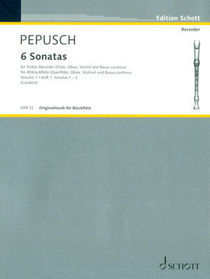 Schott Pepusch Sechs Sonaten 1