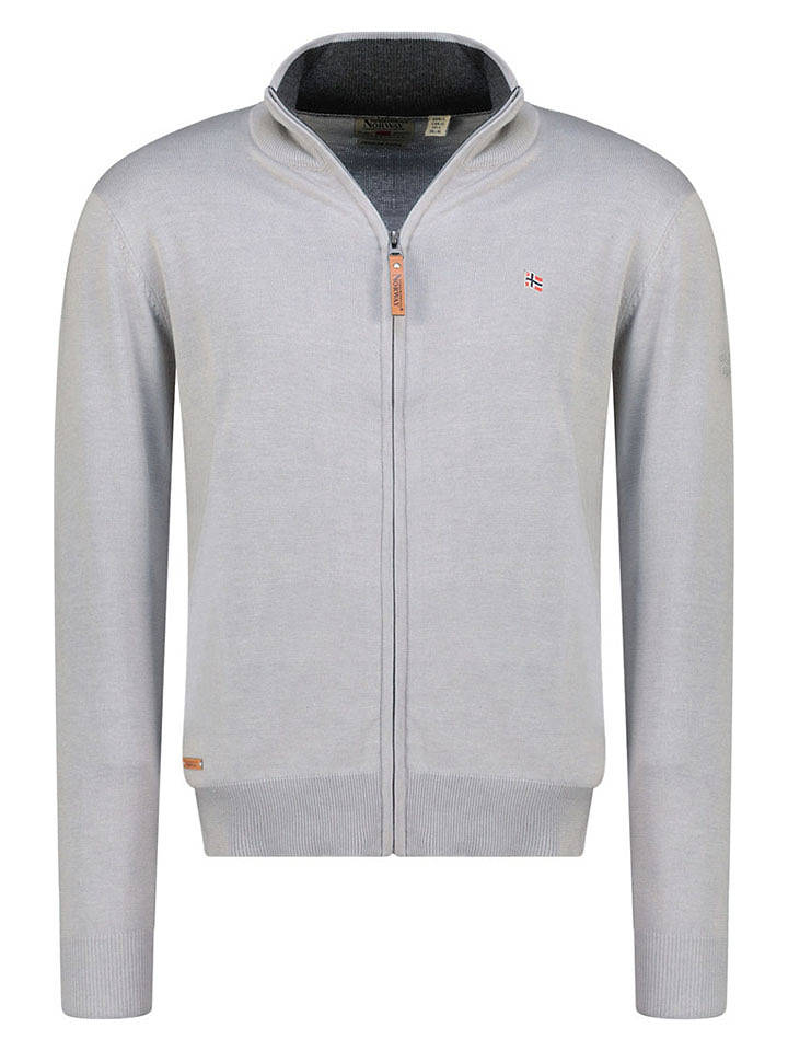 Geographical Norway Cardigan "Fregate" in Hellgrau - S