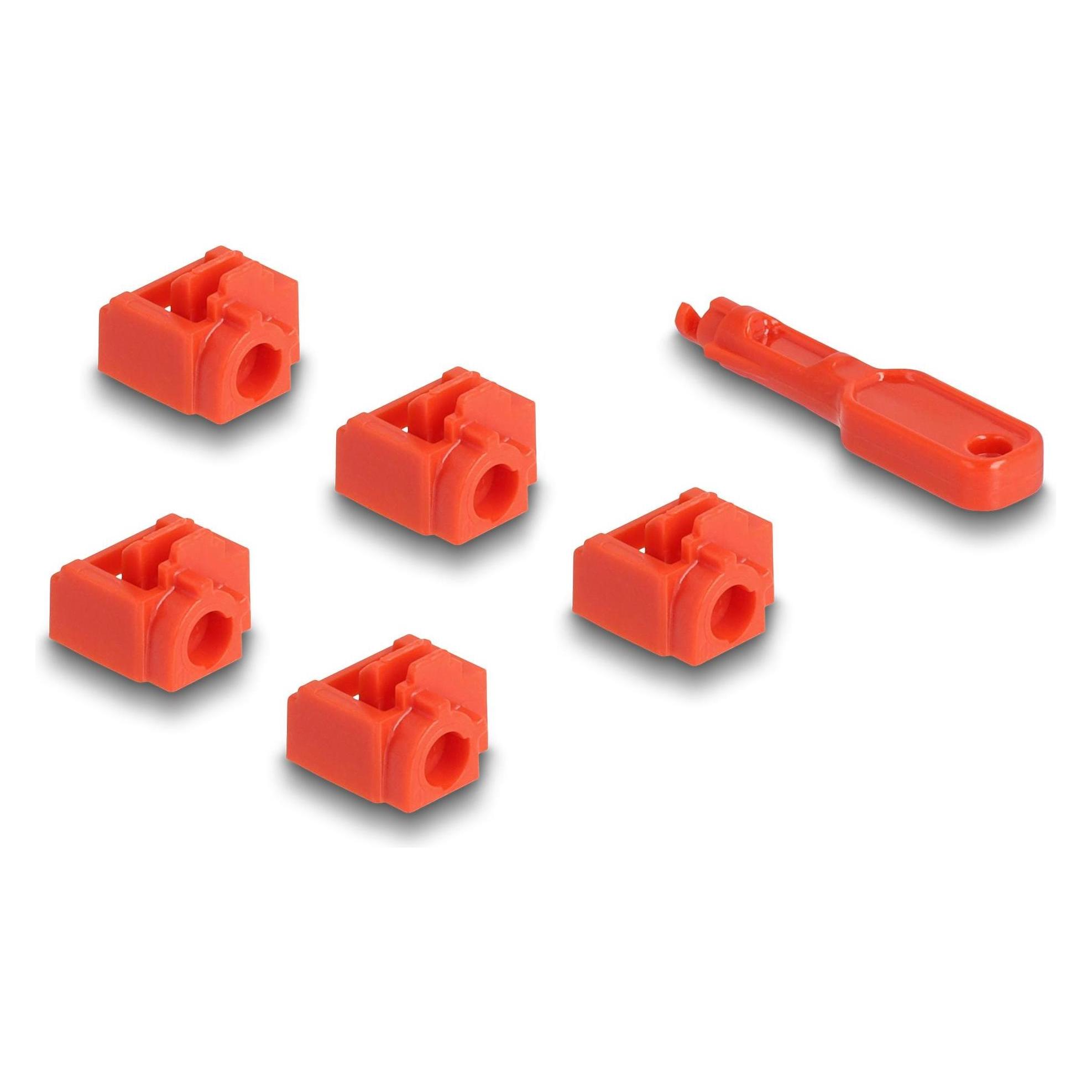 Delock RJ45 Port Blocker Set für RJ45 Buchse 10 Stück (20928)