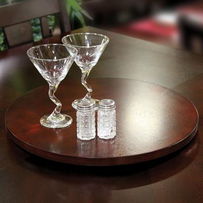 Furniture of America Kamil Transitional Oak Wooden Finish Lazy Susan