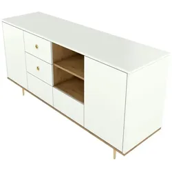 Sideboard  Harmoni , weiß , Maße (cm): B: 160 H: 83