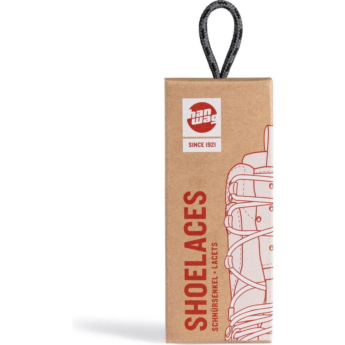 Hanwag Shoe Laces 140 cm grau/schwarz (812) H86461-812