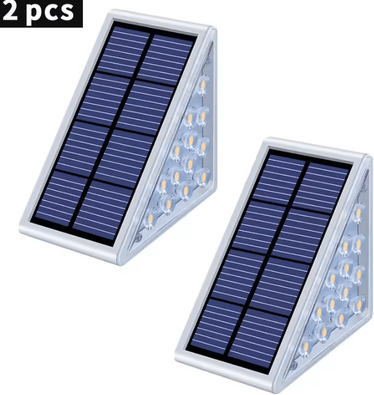 Inspire Curations IP67 Solar LED Step Light Anti Theft Outdoor Stair And Deck Lamp 2pcs rgb