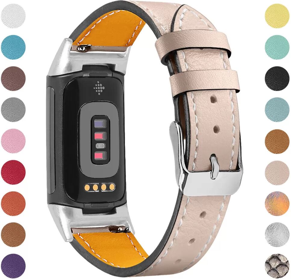 INF Echtleder-Uhrenarmband für Fitbit Charge 5/6 Beige