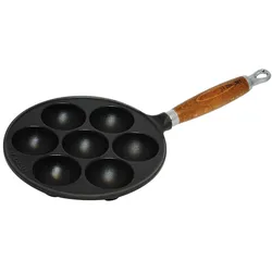 Le Creuset Pförtchenpfanne Mit Holzgriff, Pfanne + Kochtopf, Schwarz