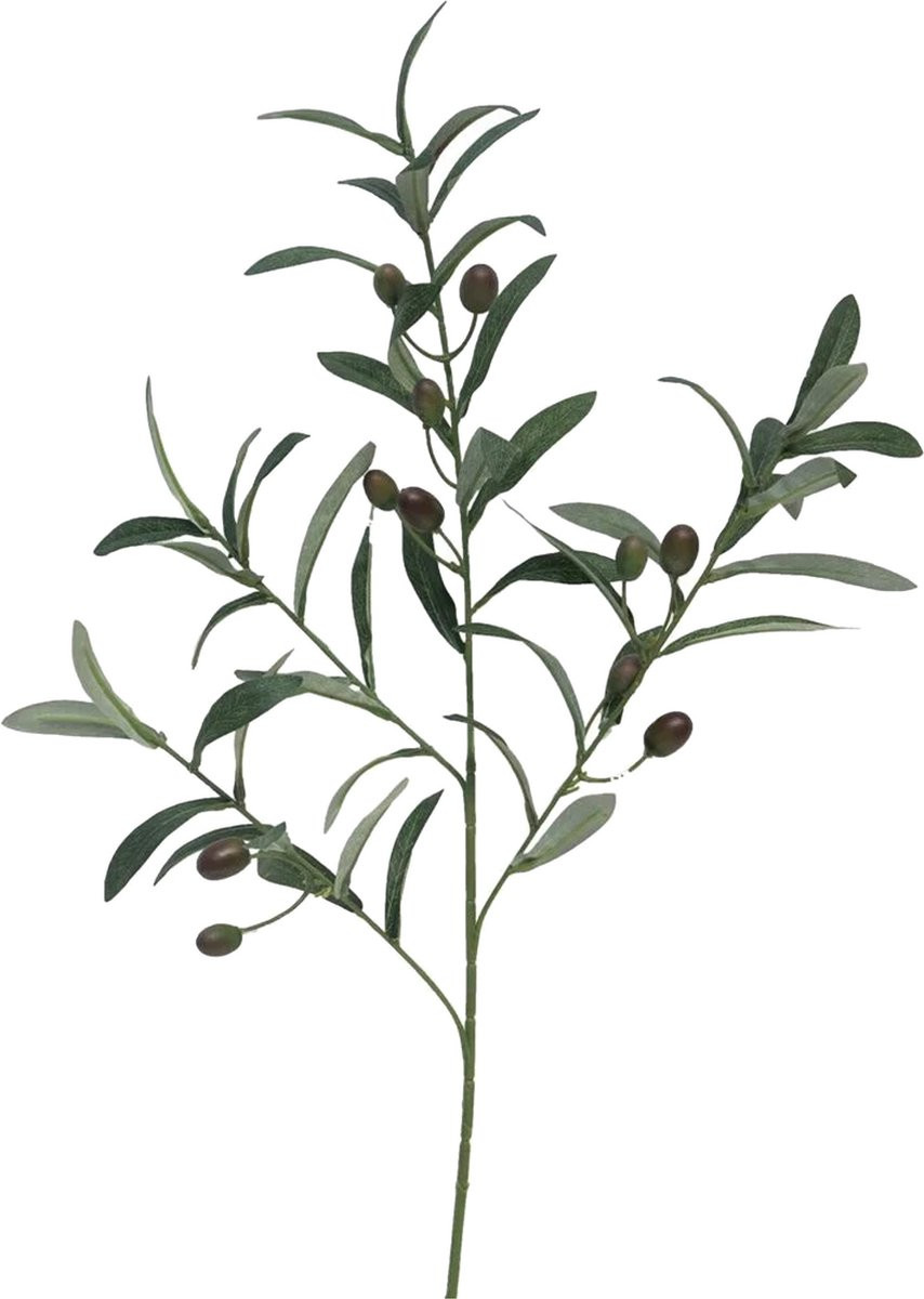 Bellatio Design Kunstplant Olijftakken - Groen - 75 cm