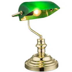 Tisch Leuchte Fernbedienung Banker Lampe grün Retro Beleuchtung dimmbar im Set inklusive RGB LED Leuchtmittel