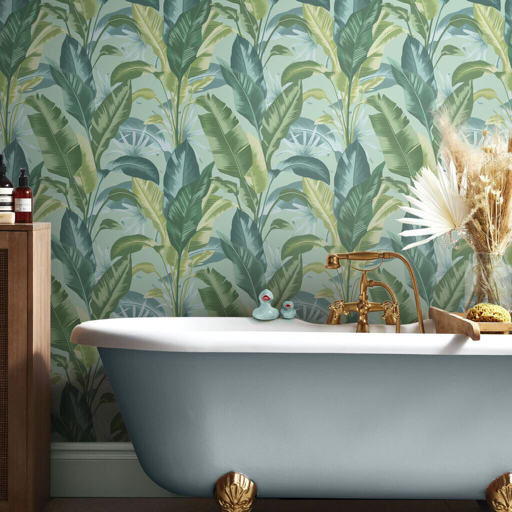 Envy Leaf It Out Wallpaper Blue