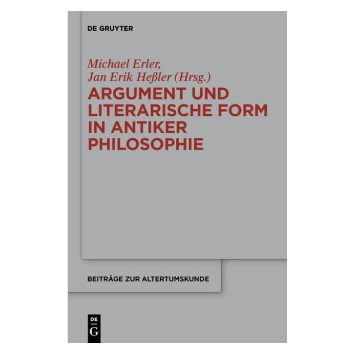 De Gruyter Argument und literarische Form in antik (Englisch, Hardcover) (67709975)