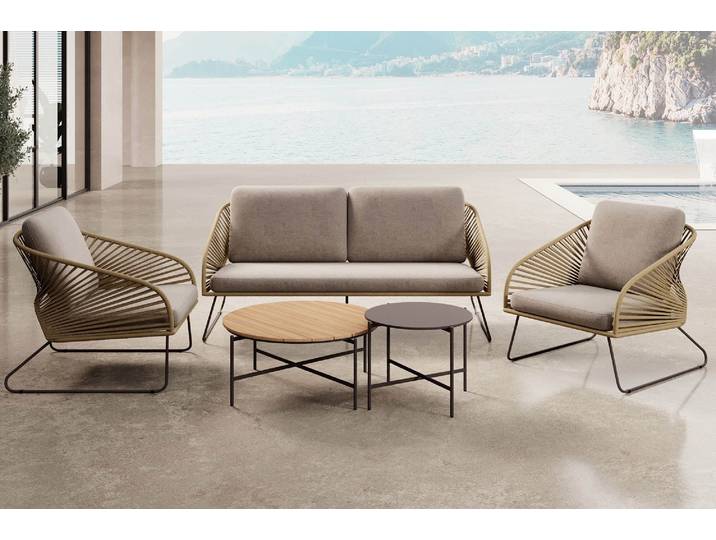 Garten Lounge Set Veleno - Aluminium Gestell - Beige - Luxusbetten24