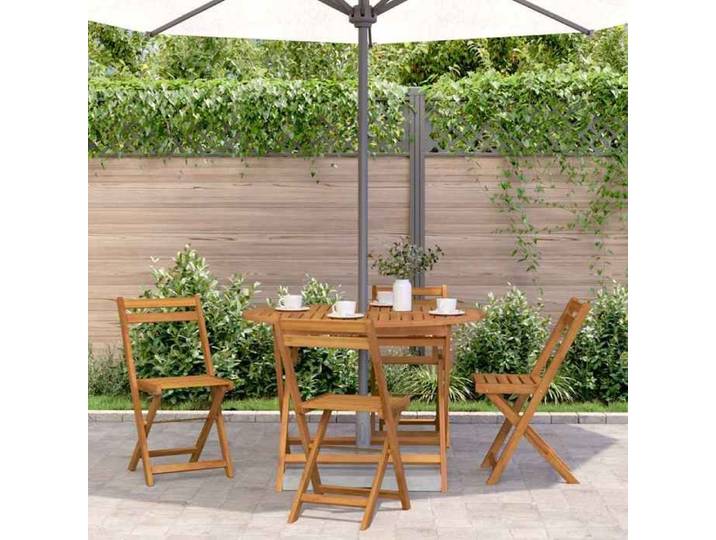 &Mode Table pliable de jardin - Table d'appoint d'extérieur - 110 cm - Bois d'acacia massif Sale495552