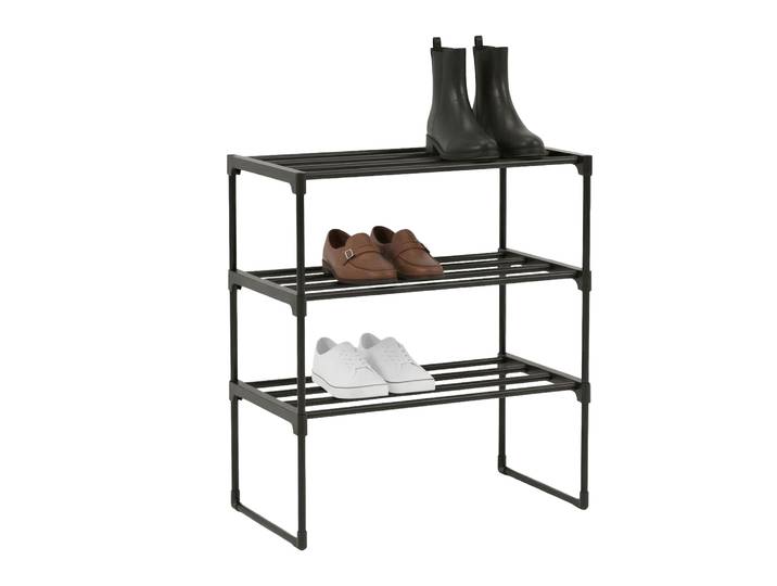 Schuhregal Metall Schwarz