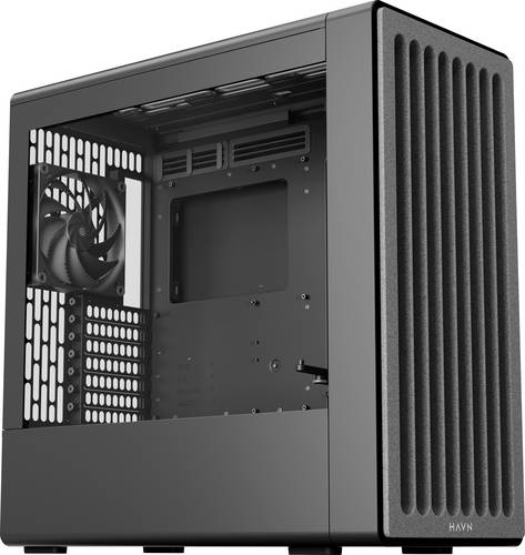 HAVN BF 360 Flow PC-Gehäuse, Midi-Tower, E-ATX, Tempered Glass - schwarz Midi-Tower Gehäuse, PC-Gehäuse, Gaming-Gehäuse Schwarz