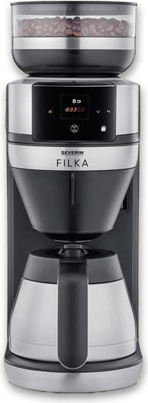 SEVERIN Filterkaffee-Vollautomat FILKA KA 9695 aus Edelstahl, gebürstetmattschwarzsilber