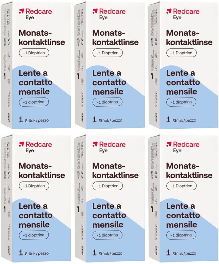 Redcare von Shop Apotheke Redcare Monatslinse -1 6er-Pack 6x1 St Kontaktlinsen