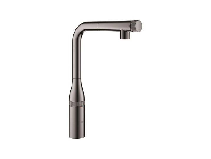 Grohe Küchenarmatur Essence Smart Control, L-Auslauf herausziehbarer Mousseur, Laminarstra