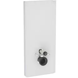 Geberit Monolith Sanitärmodul 131031TD5 Front weiß, Seitenverkleidung Aluminium gebürstet, 114cm