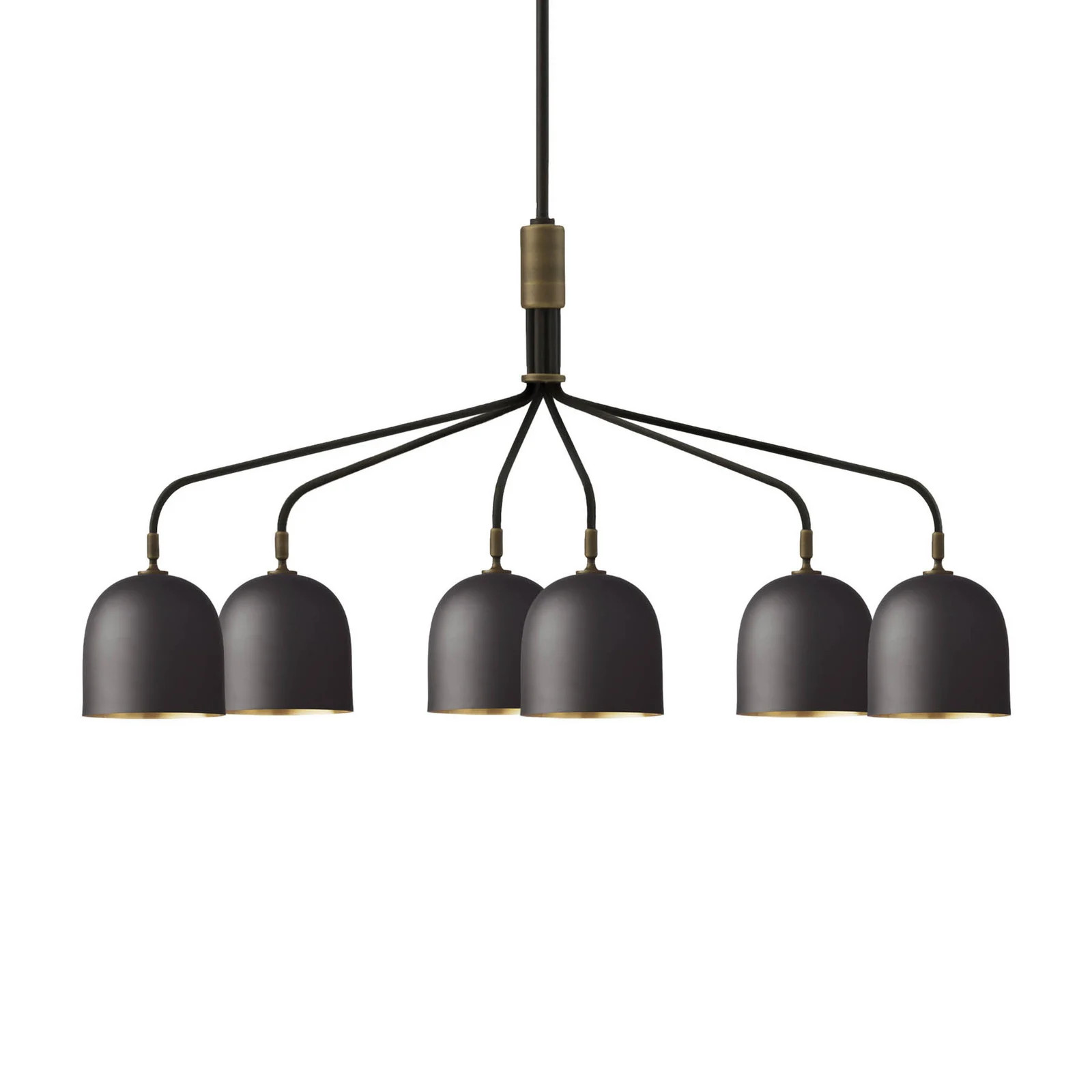 GUBI Howard 6 Kroonluchter Gunmetal - Designer Hanglamp van Metaal voor de Woonkamer