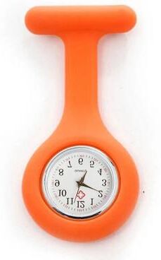 Uplifted Finds Nurse Silicone Fob Pocket Watch Quartz Clip On orange