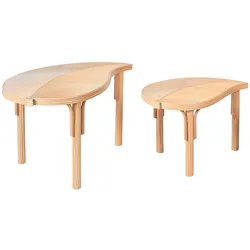 COUCHTISCH 2er-Set Rattan Naturfarben