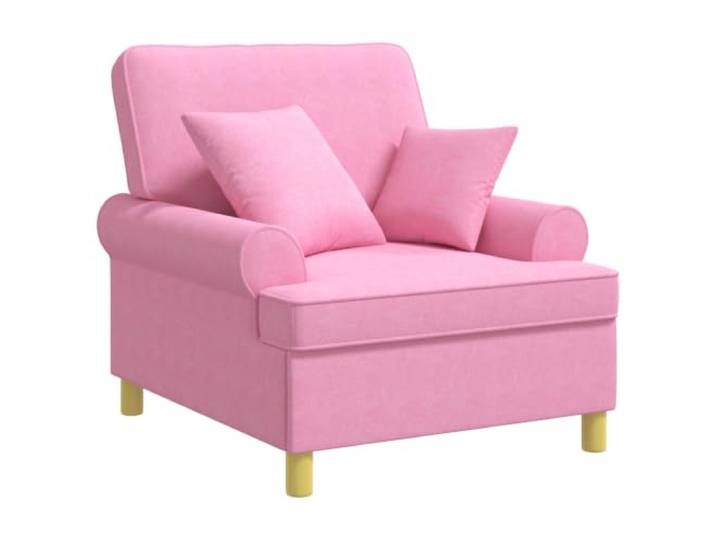 vidaXL XL-Sessel mit Kissen Rosa Stoff Genieße eine bequeme und großzügige Sitzfläche. Der Stoff aus 100 % Polyester bietet hohen Sitzkomfort