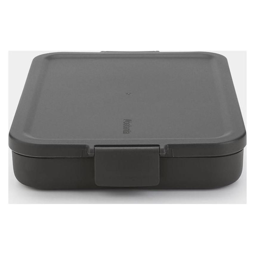 Brabantia Lunchbox Make & Take 25.5 x 16.6 x 3.7 cm, Dunkelgrau (202704)