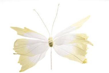 IH Casa Decor Paper Butterfly Pick Yellow - Set of 2