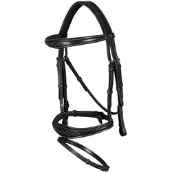 Anatomische Trense mit kombiniertem Reithalfter US Collection Trense Schwarz / Full