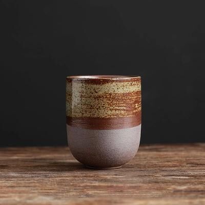 Inspired Living Japanese Stoneware Tea Cup 130ml Vintage Ceramic Sipping Mug f
