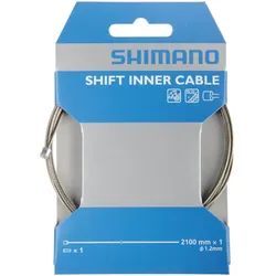 Shimano Edelstahl 1,2 mm x 2.100 mm | Schaltzug 1 Stück |originale Shimano Verpackung