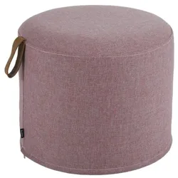 Gartenpouf Kotte aus Olefin-Stoff, rund und gepolstert, modern, pink, wetterfest, Brafab