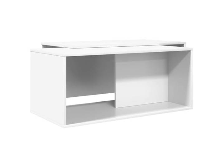 LASWWQMRF Couchtisch 2er Set Weiß Rechteckig Holzwerkstoff Wohnzimmer Flexibler Beistelltisch im 2er-Set für Wohnzimmer oder Gästezimmer. Platzsparendes Design aus robuster Spanplatte.