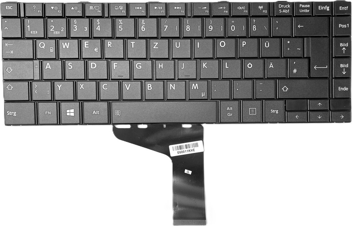 T-ProTek Zwart toetsenbord compatibel met Toshiba Satellite Pro C40-A-002 en C40-A-005 (Duits)