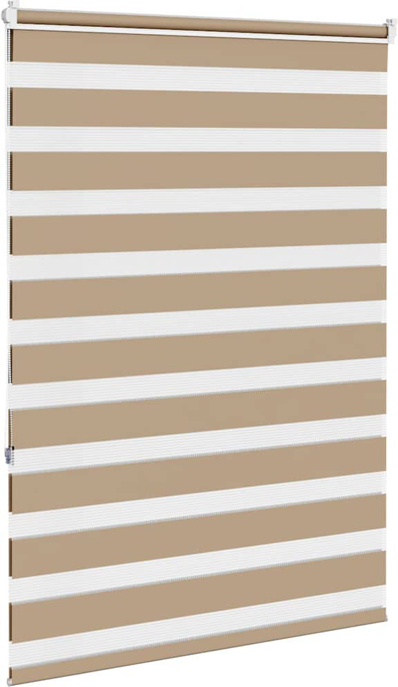 George Oliver Zebra Blind Polyester Sand Brown 105cmW x 150cmL