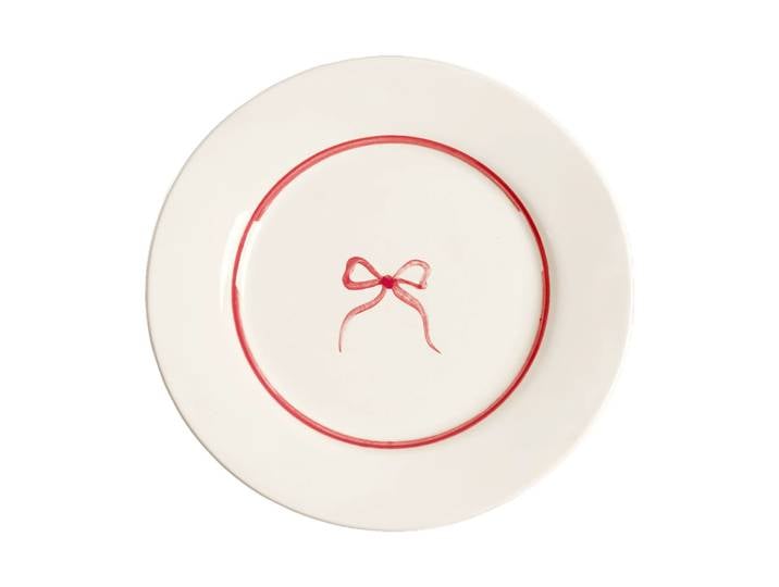 Pick a Poppy Assiette à salade Bow Dark Pink, 22 cm