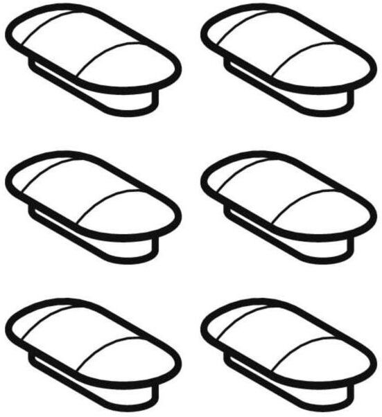 Set Puffer für WC-Sitz und WC-Deckel 243219001 zu Geberit AquaClean Mera