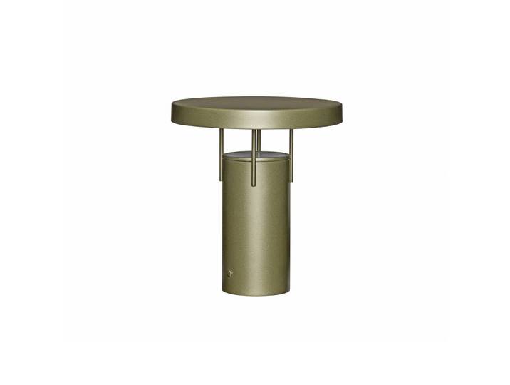 Hübsch HÜBSCH LED-Akku-Tischlampe BringMe dunkelgrün metallic, 28cm BringMe, dimmbar, grün, Metall, Modern