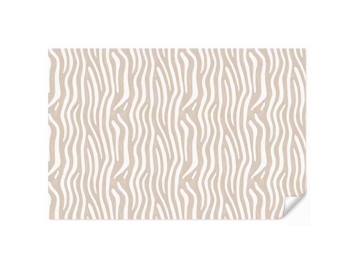 OnlyWow Tapete - Abstrakt - Zebra - Beige - 450x300 cm, Papier, Rechteckig, 450x300 cm, Tapeten & Wandverkleidungen, Vliestapeten