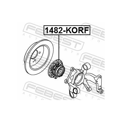 FEBEST Radnabe Vorderachse 1482-KORF für SSANGYONG