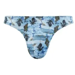 Bruno Banani Long Beach String Blau Muster Polyamid Large Herren