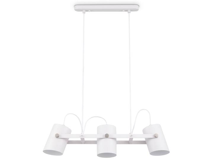 PACO HOME Pendelleuchte KARL , weiß, 3, H: 20,7cm, Leuchten, mit kompatiblen Dimmer und Leuchtmittel, Pendelleuchte