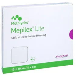 Mepilex Lite Schaumverband 10x10 cm steril 1001 Artikel Medical
