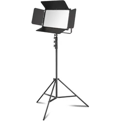 Walimex LED Niova 150-F Pro 150W Bi Color Set1 (Flächenleuchte, Studioleuchte), Dauerlicht, Schwarz