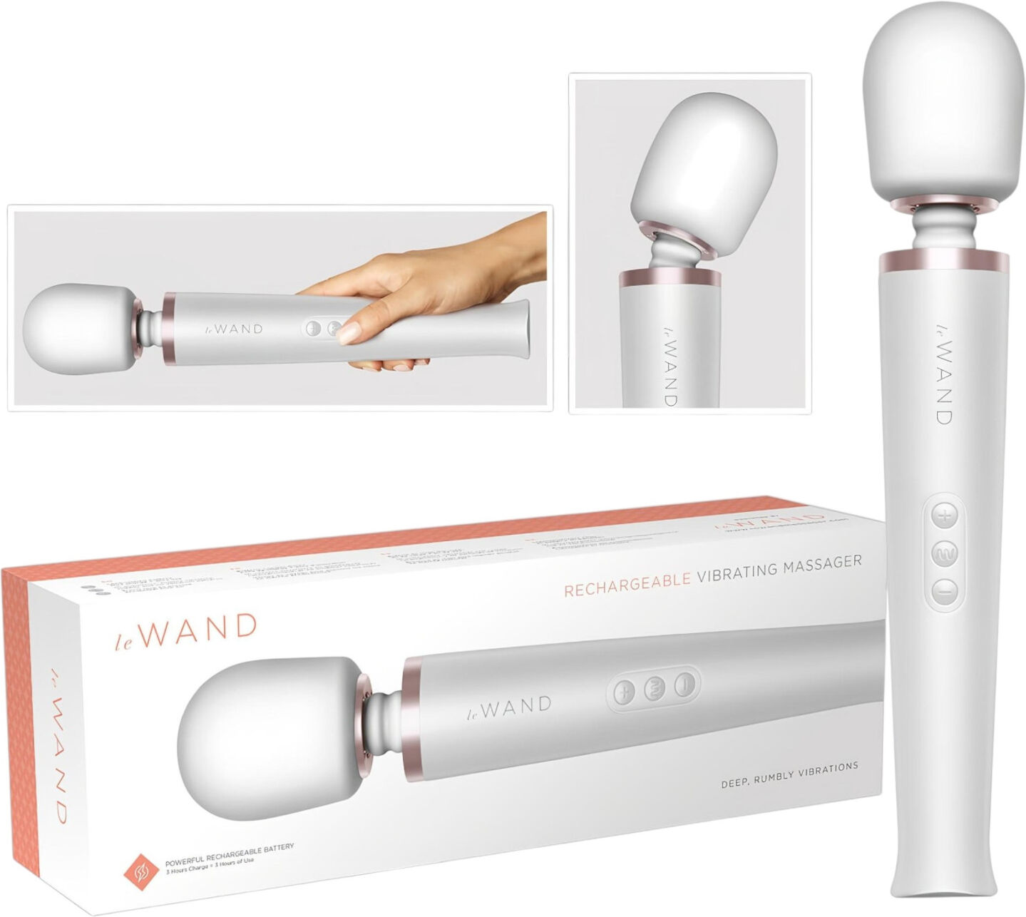 Le Wand - Trådløs Massagevibrator - Hvid